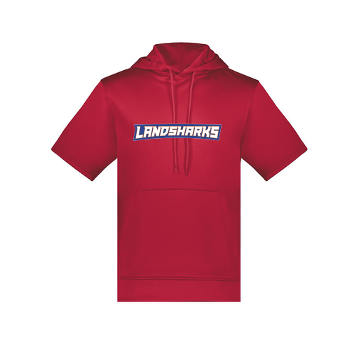 [6871.083.S-LOGO2] Men's Dri Fit Short Sleeve Hoodie (Adult S, Red, Logo 2)