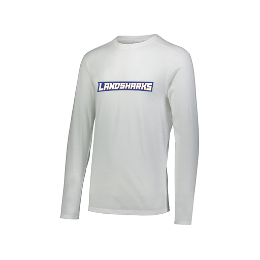 [FTLCUBWH-AXS-LOGO2] Decker Men's Tri-Blend T-Shirt - Long Sleeve (Adult XS, White, Logo 2)