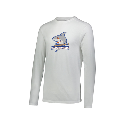 [FTLCUBWH-AXS-LOGO3] Decker Men's Tri-Blend T-Shirt - Long Sleeve (Adult XS, White, Logo 3)