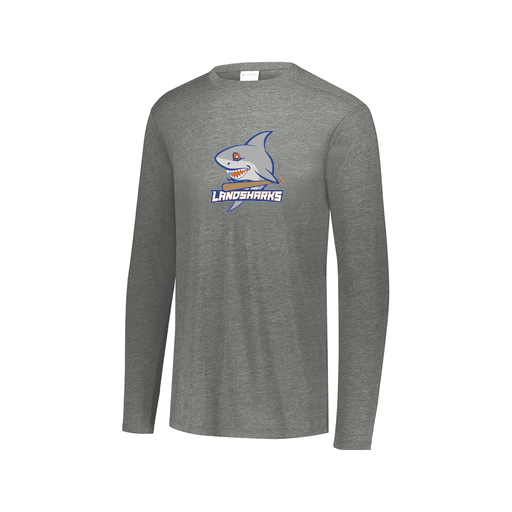 [FTLCUBGY-AXS-LOGO3] Decker Men's Tri-Blend T-Shirt - Long Sleeve (Adult XS, Gray, Logo 3)