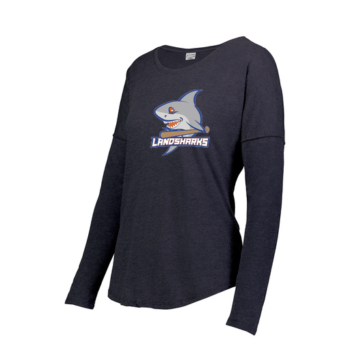 [FTLCUBNV-FAXS-LOGO3] Decker Women's Tri-Blend T-Shirt - Long Sleeve (Female Adult XS, Navy, Logo 3)