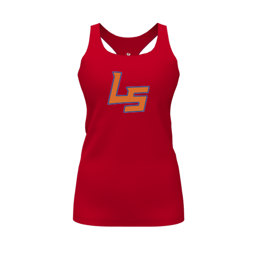 [FT0TRBRD-FYS-LOGO1] Decker Racerback Tank Top (Female Youth S, Red, Logo 1)