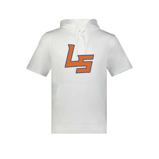 [6871.005.S-LOGO1] Men's Dri Fit Short Sleeve Hoodie (Adult S, White, Logo 1)